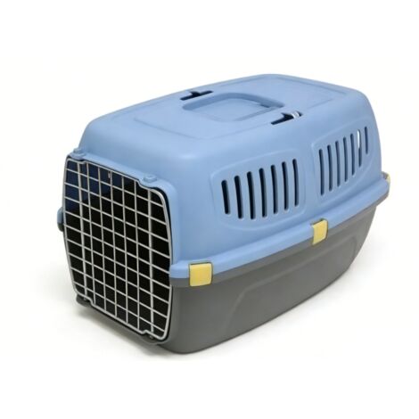 Grande cage de transport en plastique pour animaux de compagnie  Cage de transport conforme aux normes des compagnies aériennes pour chiens et chats  Cage portable avec verrou de sécurité  55 x 35 x 3