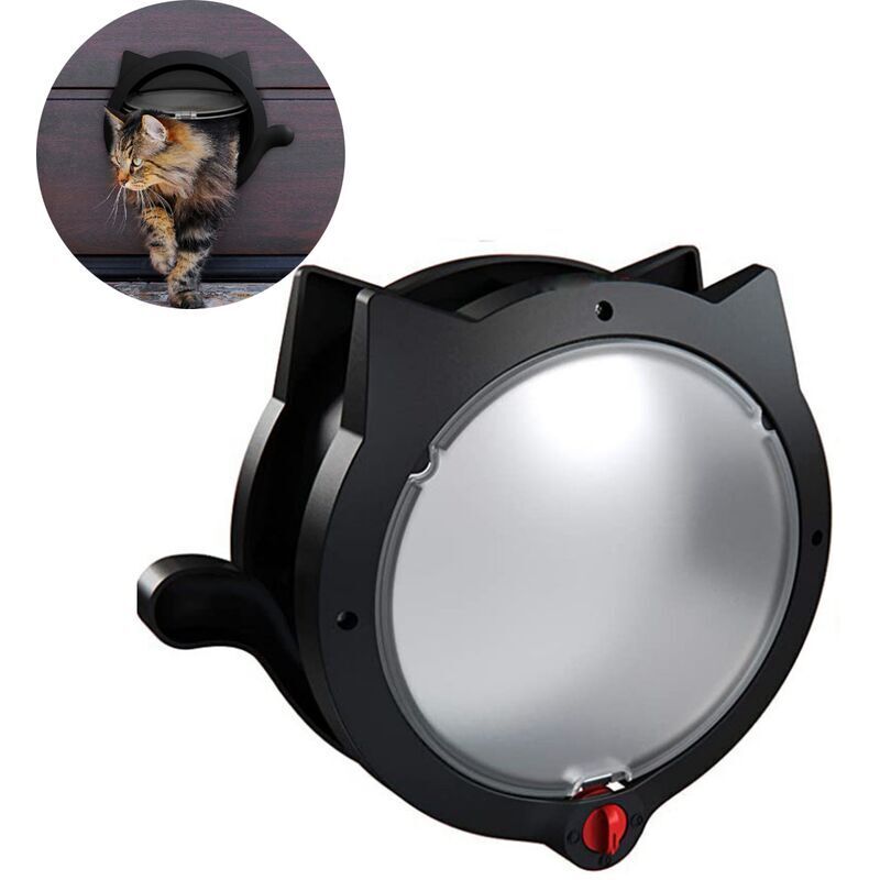 Gabrielle Grande chatière porte coulissante intérieure ou extérieure, chatière pour chats et petits chiens jusqu'à 10 kg, 3028cm, durable