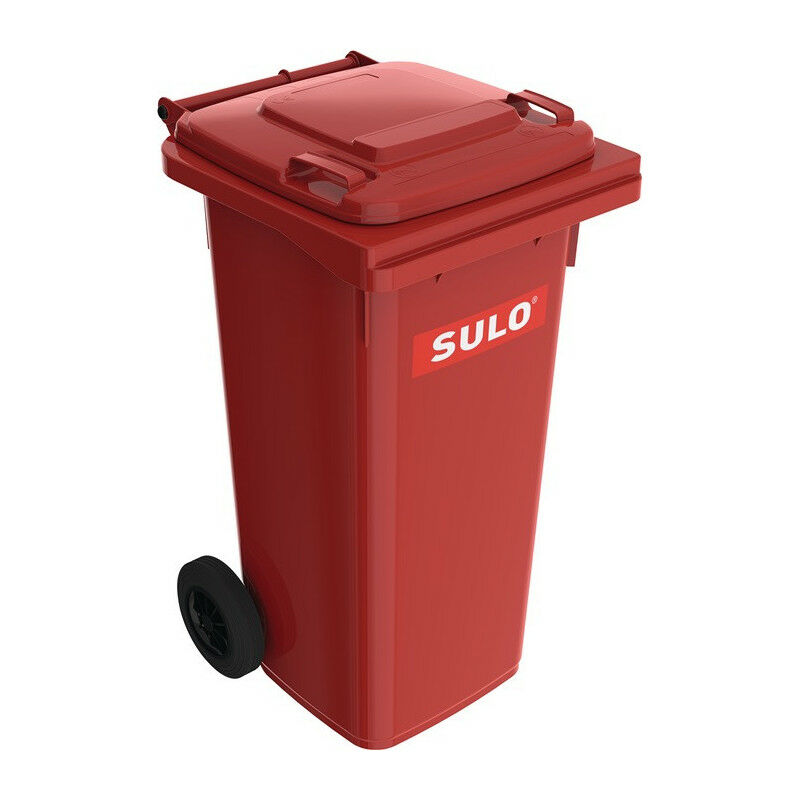 Pattumiera grande 120l hdpe rosso, mobile secondo en 840 Sulo