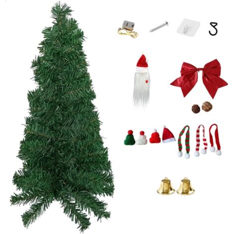 Grande Couronne de Noël - avec Ruban et GNOME de Décoration