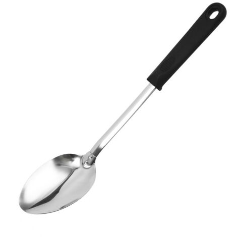 Grande cuillère en acier inoxydable de cuisine cuillère pleine à manche long résistante à haute température cuillère à riz et à soupe domestique ustensile de cuisson