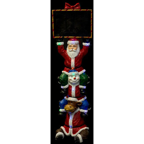 Grande décoration Lumineuse Père Noël et ses Amis en résine 20 LED H 150 cm - Feeric Christmas