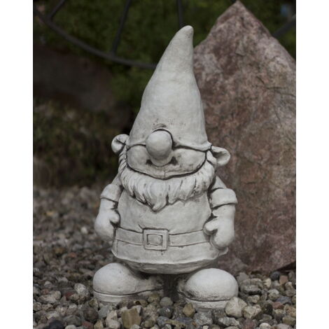Grande figurine de jardin - Nain avec un chapeau surdimensionné