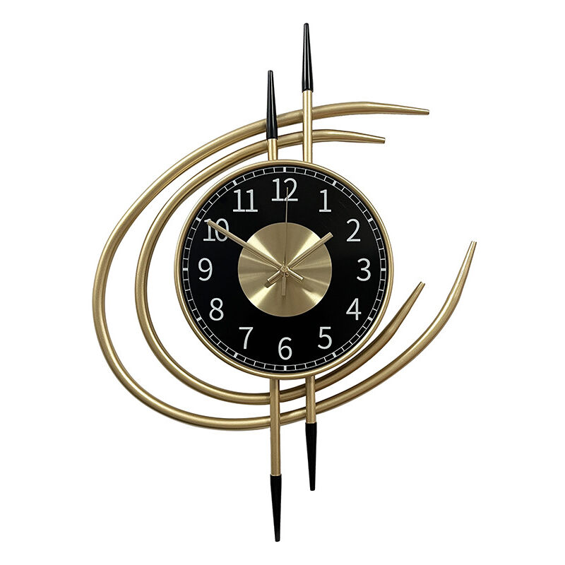 Grande Horloge Murale Moderne Silencieuse, Horloge Murale Design Moderne Doré XXL 54CM, Horloge Murale sans Tic Tac, Pendules Murales Original Salon