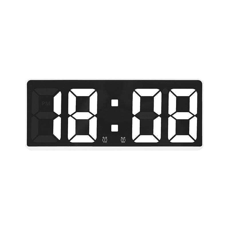 Grande horloge murale numérique intelligente app Contrôle heure/date/activation du son et fonction de compte à rebours Luminosité et volume en