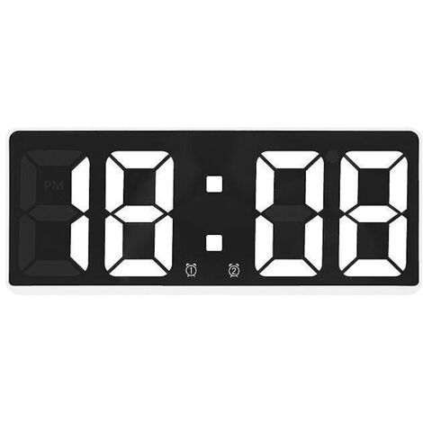 grande Horloge Murale Numrique Intelligente App Contrle Heure/date/activation Du Son Et Fonction De Compte  Rebours Luminosit Et Volume En Continu