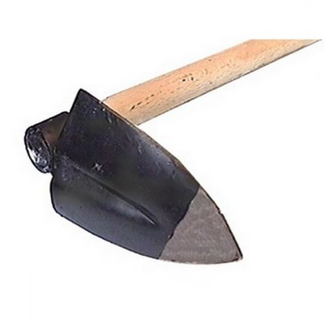 MATERIAUXBRICO Grande Houe de jardin à cœur forgé avec un manche Ś
