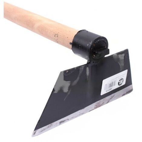 MATERIAUXBRICO Grande Houe de jardin forgée rectangulaire avec un manche S