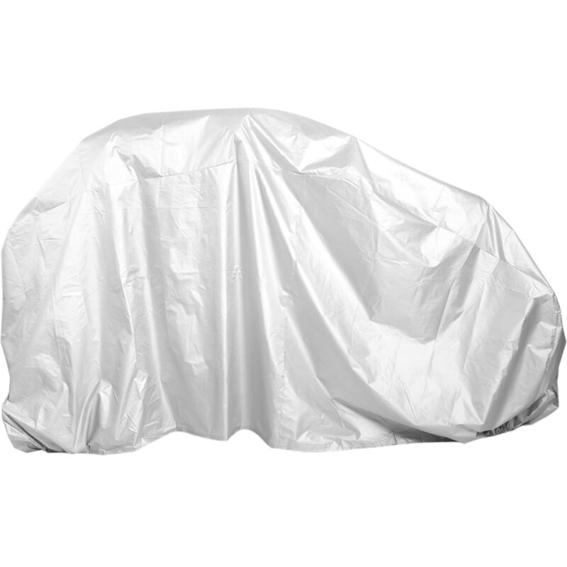 Grande housse de protection en polyester gris pour tracteur, tondeuse à gazon et outils de jardinage