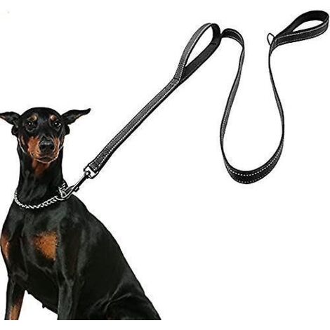 grande Laisse Pour Chien, 1,8 M  Double Poigne, Sans Traction, En Nylon Solide Et Rsistant. Marche Et Dressage De Cordes De Grande Et Moyenne Tail
