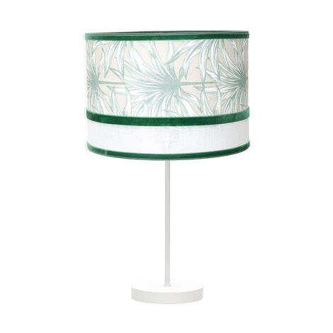 Grande lampe à poser caledonia 1xe27 blanc/vert 61x30x30cm