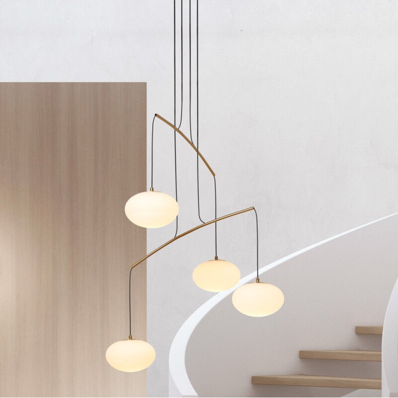 Grande lampe à suspension globe Press laiton