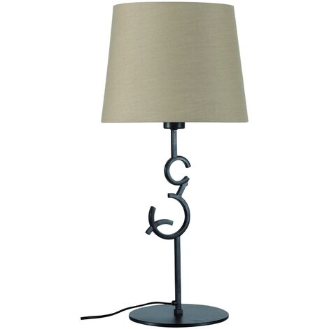 Grande lampe de table design espagnole Argi - Beige