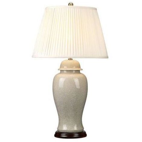 Grande lampe de table Ivory Crackle 1 lumière