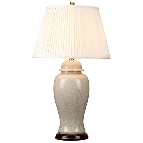 Grande lampe de table Ivory Crackle 1 lumière