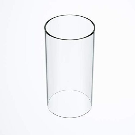 Grande lanterne en verre pour guirlandes lumineuses, ouverte aux deux extrémités, 8,9 cm de large x 15,2 cm de haut, transparente.
