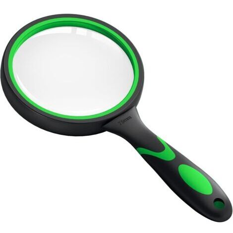 Grande loupe de Lecture 10 x - pour Livres scientifiques, journaux, Insectes, Hobby, Observation - Qualité supérieure - Antidérapante - pour Enfants et Personnes âgées