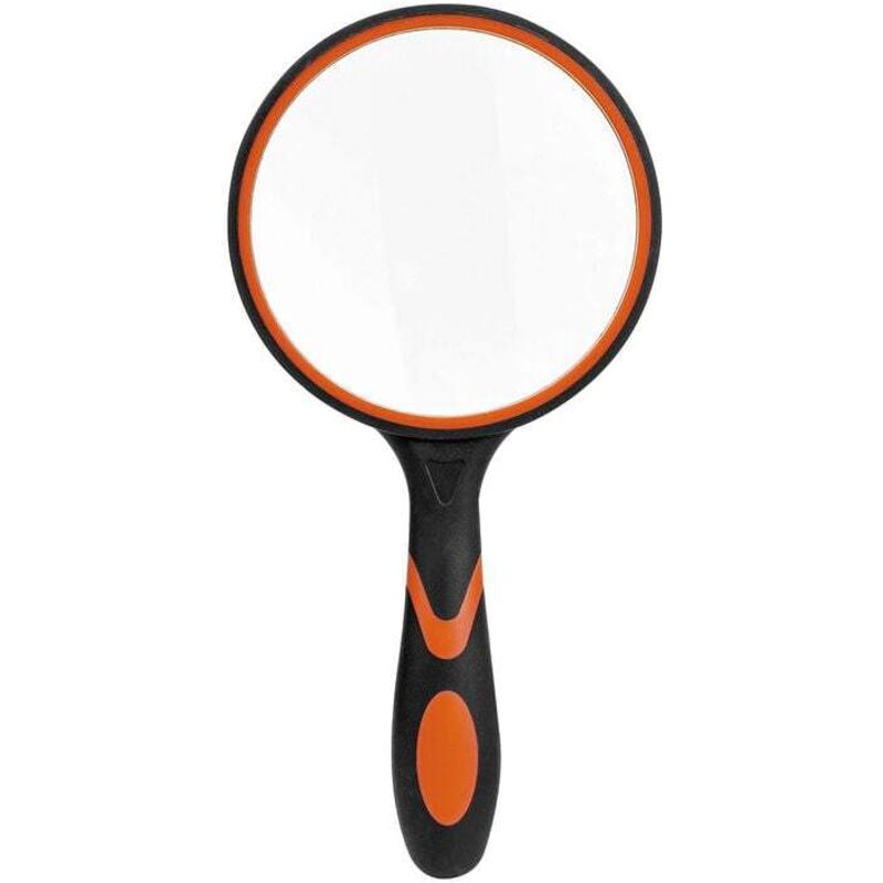 Grande loupe de lecture en verre pour livres scientifiques, journaux, lecture, insectes, passe-temps, observation de qualité supérieure,Noir et orange