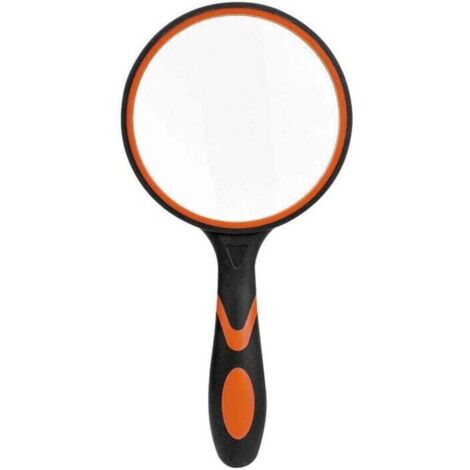 Grande loupe de lecture en verre pour livres scientifiques, journaux, lecture, insectes, passe-temps, observation de qualité supérieure,Noir et orange