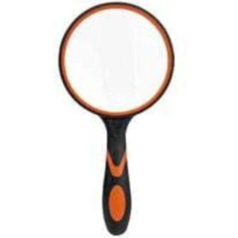 Grande loupe de lecture en verre pour livres scientifiques, journaux, lecture, insectes, passe-temps, observation de qualité supérieure,Noir et orange