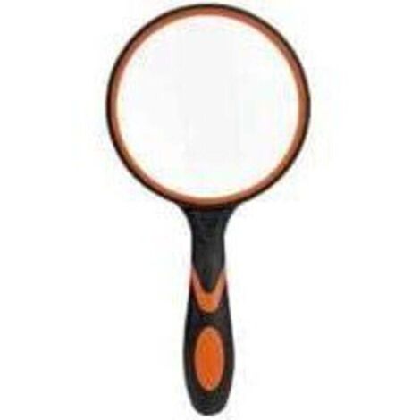Grande loupe de lecture en verre pour livres scientifiques, journaux, lecture, insectes, passe-temps, observation de qualité supérieure,Noir et orange