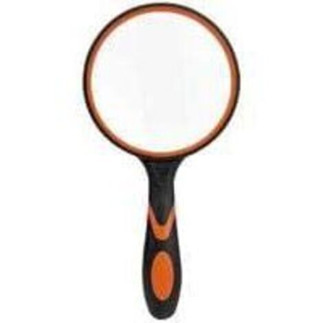 Grande loupe de lecture en verre pour livres scientifiques, journaux, lecture, insectes, passe-temps, observation de qualité supérieure,Noir et orange