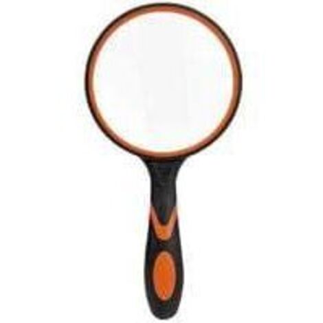 Grande loupe de lecture en verre pour livres scientifiques, journaux, lecture, insectes, passe-temps, observation de qualité supérieure,Noir et orange