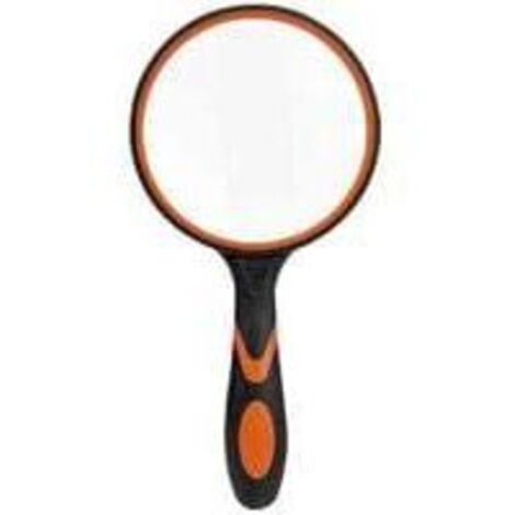 Grande loupe de lecture en verre pour livres scientifiques, journaux, lecture, insectes, passe-temps, observation de qualité supérieure,Noir et orange