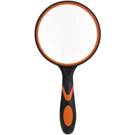Grande loupe de lecture en verre pour livres scientifiques, journaux, lecture, insectes, passe-temps, observation de qualité supérieure,Noir et orange