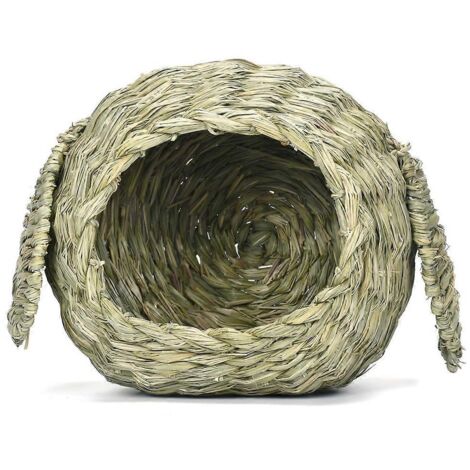Grande maison en herbe pour lapin, cabane légère et confortable pour animaux.