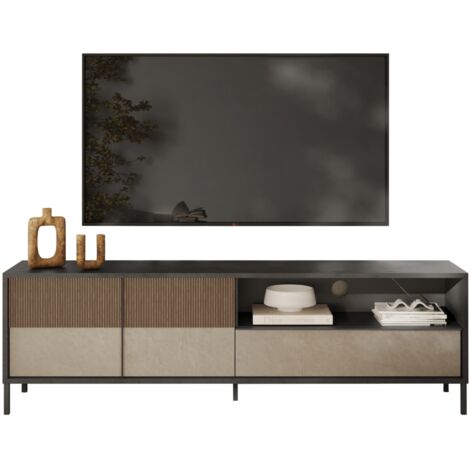 Grande mobile TV 2 ante, 1 cassetto e 1 nicchia L206 cm - EVEREST