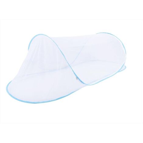 Grande moustiquaire pliable et portable avec fond en maille, dimensions 78 x 32 x 22 pouces (environ 198,1 x 81,2 x 55,8 cm), idéale pour le camping, les voyages, les terrasses (bleu)
