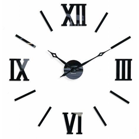 Grande orologio da parete adesivo con numeri romani