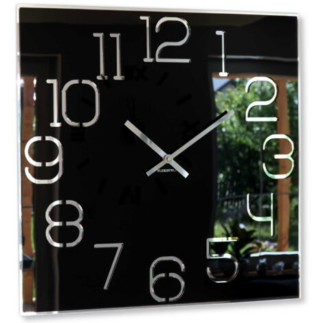 Grande orologio da parete DIGIT nero 50 cm