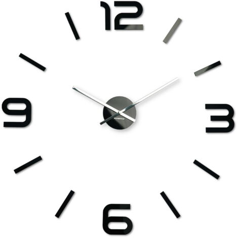 Grande orologio da parete fai da te ammirevole 80 cm nero