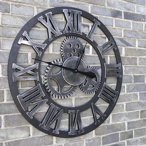 Grande orologio da parete meccanico 3D Home Decor Orologio da parete dal design moderno