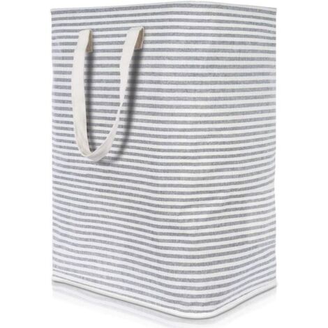 Grande Panier à Linge,Panier à lingePliable,Cordon Paniers à Linge,Pliable Sac à Linge,Pliage Grande Capacité Corbeilles à Linge,Panier de salle de bains,Panier à linge pliable,Boîte de rangement-Gris