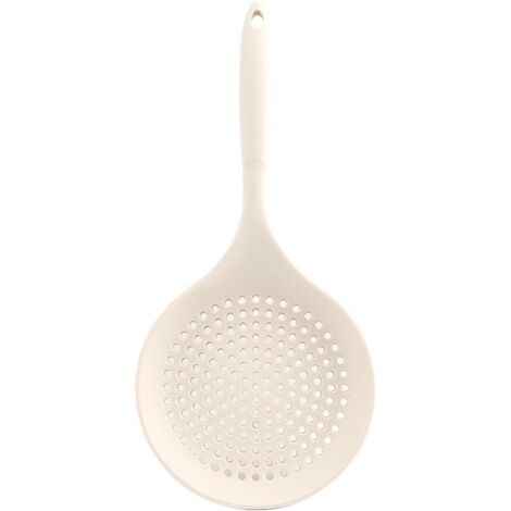 Grande passoire en silicone épaisse d'une seule pièce, résistante aux hautes températures, de qualité alimentaire, nouilles à long manche, outil de cuisine domestique, cuillère d'écumoire avec poignée