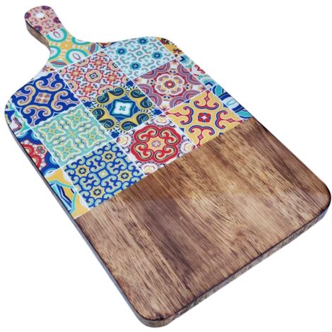 Grande planche à découper hydraulique en bois massif pour cuisine