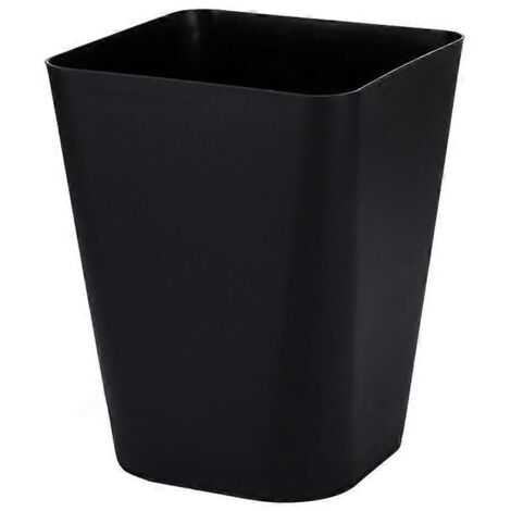 Grande poubelle domestique, corbeille à papier noire--