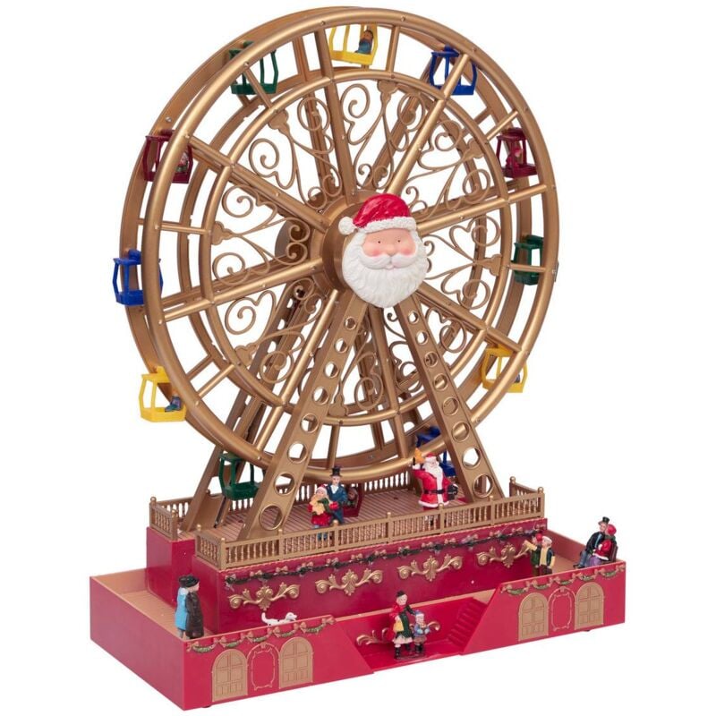 Village de Noël grande roue animé musical 68 led + transfo - Feeric lights & christmas