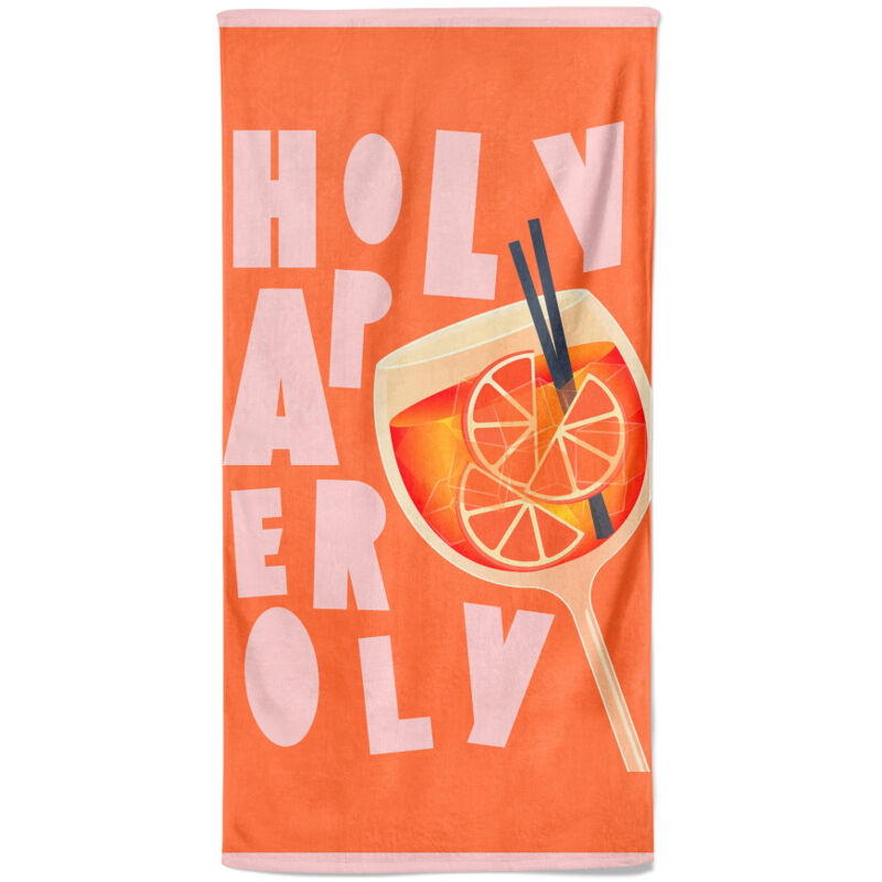 Grande Serviette de Plage Spritz 90x170 cm, Serviette de plage en éponge douce, Serviette de plage originale pour hommes et femm