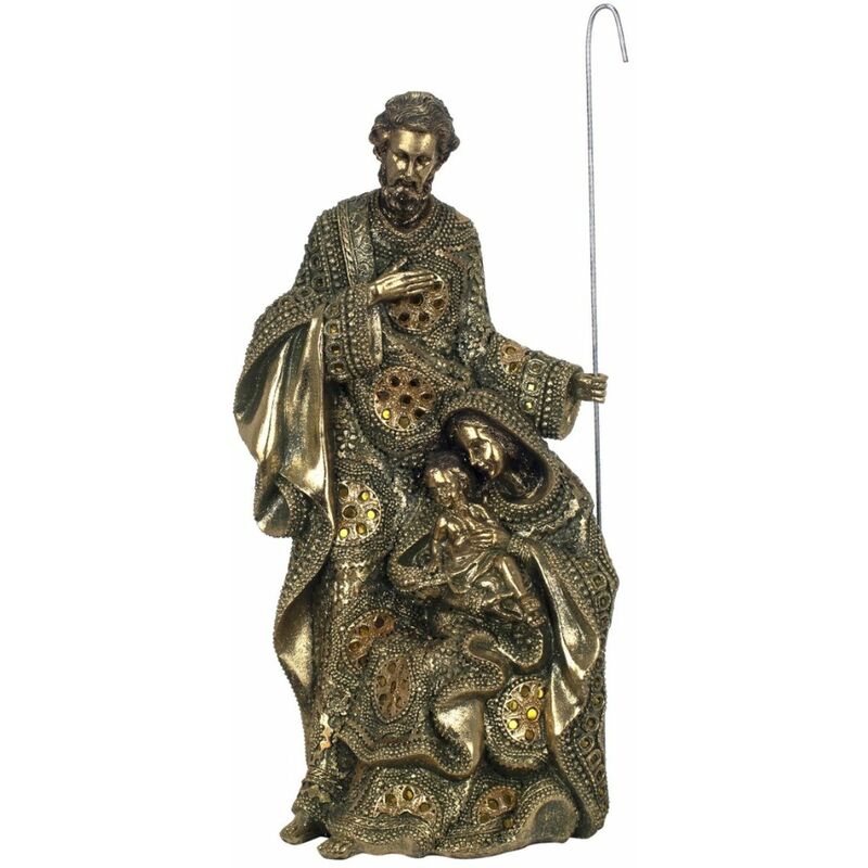 Grande statue Nativité en résine 46 cm