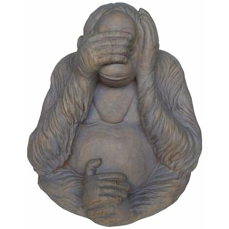 Grande statuette Orang Outan Ne voit rien