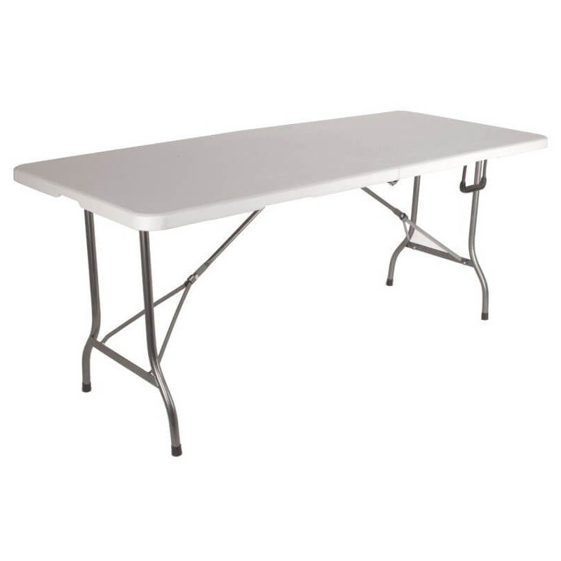 Rekkem Table Pliante Ronde 8 Personnes Noire Amazon Fr Jardin