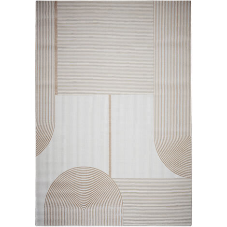 Grande Tappeto dal Design Contemporaneo e Moderno - Beige (290x200 cm) - Dhoka Beige -