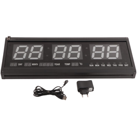 Grande température moderne de date d'horloge murale de Digital de LED bureau de 24 ou de 12 heures