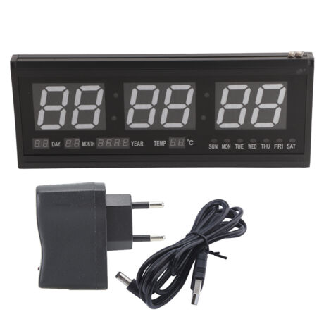 Grande température moderne de date d'horloge murale de Digital de LED bureau de 24 ou de 12 heures