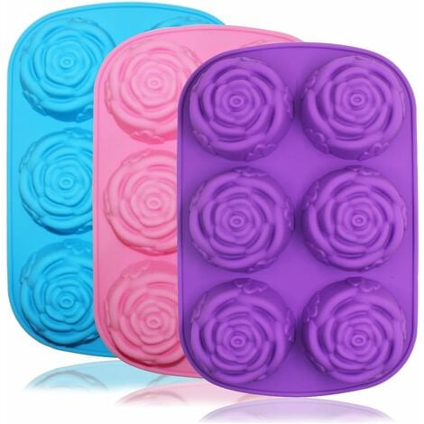 Stampo Ghiaccio Silicone, AKONE 9 Cavità Cubetti di Ghiaccio Rose