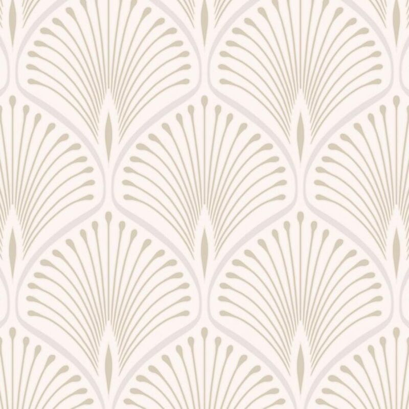 Grandeco Art Deco Fan Cream Gold Wallpaper Textured Paste The Wall Vinyl